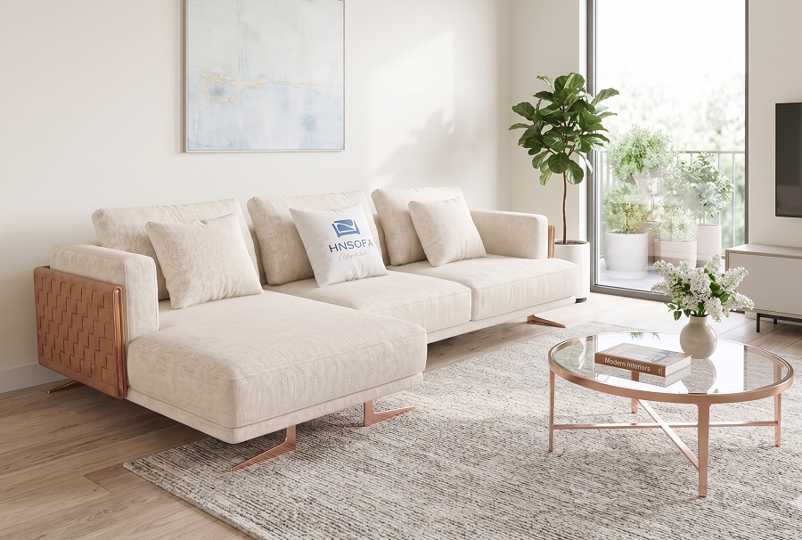 Sofa góc nhỏ gọn vừa phòng khách chung cư