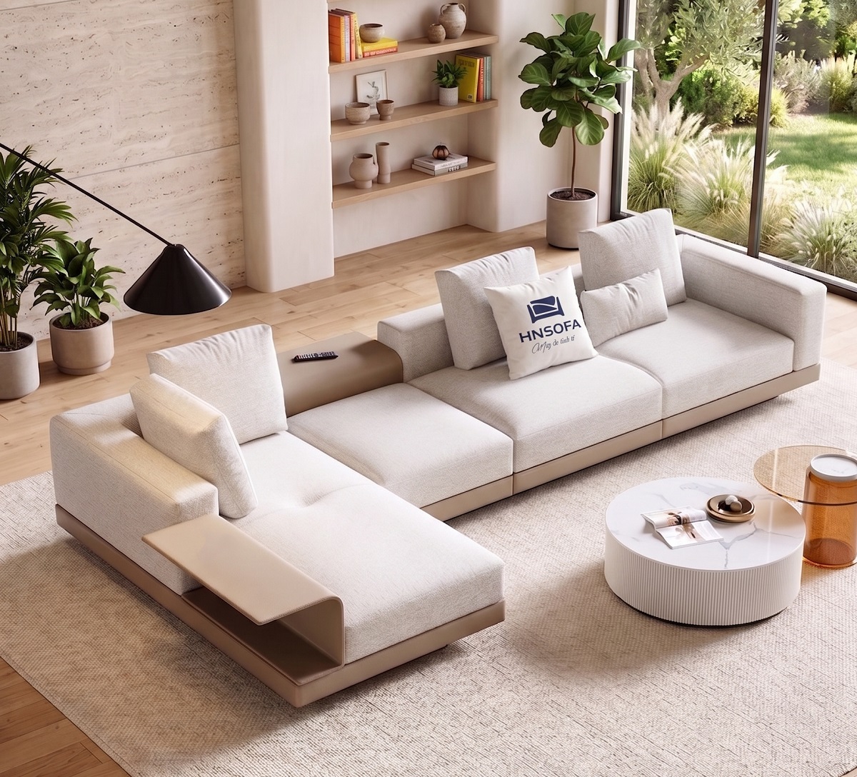 Sofa góc chữ L HNSOFA trong phòng khách